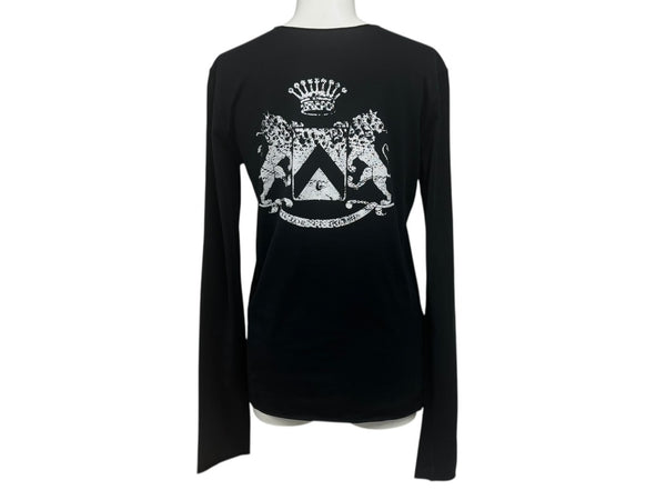 lucien pellat finet ルシアンペラフィネ 長袖Tシャツ ロングスリーブTシャツ ブラック ホワイト サイズS 美品 中古 4b006354