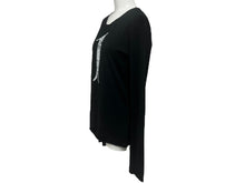 Load image into Gallery viewer, lucien pellat finet ルシアンペラフィネ 長袖Tシャツ ロングスリーブTシャツ ブラック ホワイト サイズS 美品 中古 4b006354