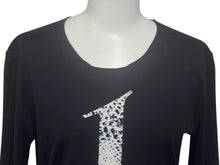 Load image into Gallery viewer, lucien pellat finet ルシアンペラフィネ 長袖Tシャツ ロングスリーブTシャツ ブラック ホワイト サイズS 美品 中古 4b006354