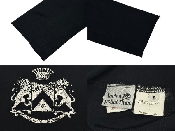 lucien pellat finet ルシアンペラフィネ 長袖Tシャツ ロングスリーブTシャツ ブラック ホワイト サイズS 美品 中古 4b006354