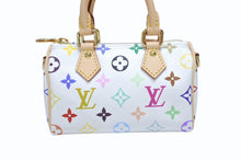画像をギャラリービューアに読み込む, 新品未使用 LOUIS VUITTON ルイヴィトン ナノ スピーディ ハンドバッグ M13391 モノグラム マルチカラー ホワイト 村上隆 中古 4b006356