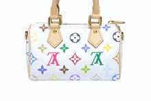 画像をギャラリービューアに読み込む, 新品未使用 LOUIS VUITTON ルイヴィトン ナノ スピーディ ハンドバッグ M13391 モノグラム マルチカラー ホワイト 村上隆 中古 4b006356