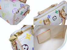 画像をギャラリービューアに読み込む, 新品未使用 LOUIS VUITTON ルイヴィトン ナノ スピーディ ハンドバッグ M13391 モノグラム マルチカラー ホワイト 村上隆 中古 4b006356