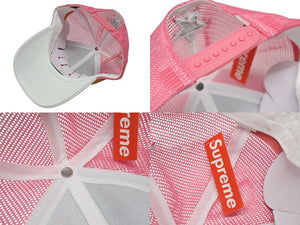 新品未使用 Supreme シュプリーム × Vanson ヴァンソン レザーキャップ ピンク ホワイト ONE SIZE 58cm H79FW25 中古 4b006374