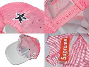 新品未使用 Supreme シュプリーム × Vanson ヴァンソン レザーキャップ ピンク ホワイト ONE SIZE 58cm H79FW25 中古 4b006375
