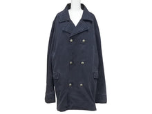 画像をギャラリービューアに読み込む, 極美品 CHROME HEARTS クロムハーツ クロスボールボタン ヘリンボーン Pコート コットン ネイビー サイズXXL 中古 4b006399