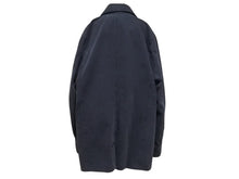 画像をギャラリービューアに読み込む, 極美品 CHROME HEARTS クロムハーツ クロスボールボタン ヘリンボーン Pコート コットン ネイビー サイズXXL 中古 4b006399