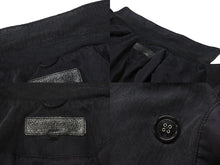 画像をギャラリービューアに読み込む, 極美品 CHROME HEARTS クロムハーツ クロスボールボタン ヘリンボーン Pコート コットン ネイビー サイズXXL 中古 4b006399