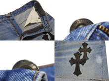 画像をギャラリービューアに読み込む, 新品未使用 CHROME HEARTS クロムハーツ × Levi's リーバイス セメタリークロスパッチ デニムミニスカート サイズ26 10パッチ 中古 4b006403