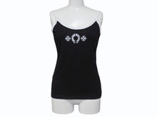 画像をギャラリービューアに読み込む, 新品未使用 CHROME HEARTS クロムハーツ HORSESHOE ホースシュー CHプラス キャミソール ブラック ホワイト サイズM 中古 4b006404