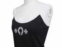 画像をギャラリービューアに読み込む, 新品未使用 CHROME HEARTS クロムハーツ HORSESHOE ホースシュー CHプラス キャミソール ブラック ホワイト サイズM 中古 4b006404