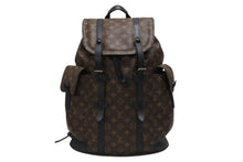 画像をギャラリービューアに読み込む, LOUIS VUITTON ルイヴィトン クリストファー MM リュック バックパック M43735 モノグラムマカサー ブラウン ブラック 美品 中古 4b006405