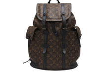 画像をギャラリービューアに読み込む, LOUIS VUITTON ルイヴィトン クリストファー MM リュック バックパック M43735 モノグラムマカサー ブラウン ブラック 美品 中古 4b006405
