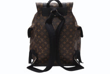 画像をギャラリービューアに読み込む, LOUIS VUITTON ルイヴィトン クリストファー MM リュック バックパック M43735 モノグラムマカサー ブラウン ブラック 美品 中古 4b006405