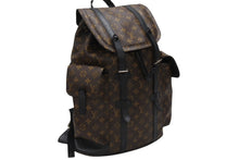 画像をギャラリービューアに読み込む, LOUIS VUITTON ルイヴィトン クリストファー MM リュック バックパック M43735 モノグラムマカサー ブラウン ブラック 美品 中古 4b006405