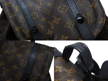 画像をギャラリービューアに読み込む, LOUIS VUITTON ルイヴィトン クリストファー MM リュック バックパック M43735 モノグラムマカサー ブラウン ブラック 美品 中古 4b006405