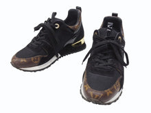 画像をギャラリービューアに読み込む, LOUIS VUITTON ルイヴィトン 1A3CVW ランアウェイ・ライン スニーカー モノグラム ブラック ブラウン サイズ35 美品 中古 4b006413