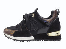 画像をギャラリービューアに読み込む, LOUIS VUITTON ルイヴィトン 1A3CVW ランアウェイ・ライン スニーカー モノグラム ブラック ブラウン サイズ35 美品 中古 4b006413