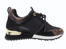 画像をギャラリービューアに読み込む, LOUIS VUITTON ルイヴィトン 1A3CVW ランアウェイ・ライン スニーカー モノグラム ブラック ブラウン サイズ35 美品 中古 4b006413