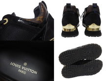画像をギャラリービューアに読み込む, LOUIS VUITTON ルイヴィトン 1A3CVW ランアウェイ・ライン スニーカー モノグラム ブラック ブラウン サイズ35 美品 中古 4b006413
