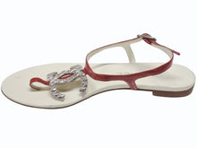 Load image into Gallery viewer, CHANEL シャネル パテント ココマーク トングサンダル パンプス パテントレザー アイボリー レッド サイズ35 1/2 美品 中古 4b006414