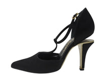 Load image into Gallery viewer, CHANEL シャネル ピンヒール ココマーク イタリア製 サテン ブラック ゴール金具 サイズ35C 美品 中古 4b006415