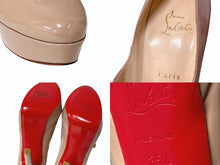 画像をギャラリービューアに読み込む, Christian Louboutin クリスチャンルブタン パンプス Mary Jane Patent Platforms ベージュ レッド 35.5 美品 中古 4b006417