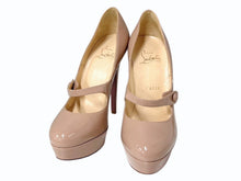 画像をギャラリービューアに読み込む, Christian Louboutin クリスチャンルブタン パンプス Mary Jane Patent Platforms ベージュ レッド 35.5 美品 中古 4b006417