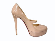 画像をギャラリービューアに読み込む, Christian Louboutin クリスチャンルブタン パンプス Mary Jane Patent Platforms ベージュ レッド 35.5 美品 中古 4b006417