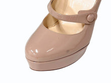 画像をギャラリービューアに読み込む, Christian Louboutin クリスチャンルブタン パンプス Mary Jane Patent Platforms ベージュ レッド 35.5 美品 中古 4b006417