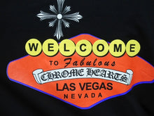 画像をギャラリービューアに読み込む, 極美品 CHROME HEARTS クロムハーツ ラスベガス限定 ロゴプリント半袖Ｔシャツ スクロールラベル ブラック コットン サイズXXL 中古 4b006419