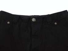画像をギャラリービューアに読み込む, CHROME HEARTS クロムハーツ CARPENTER DOUBLE KNEE カーペンターダブルニーショーツ クロスボール ブラック サイズ33 美品 中古 4b006420