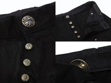 画像をギャラリービューアに読み込む, CHROME HEARTS クロムハーツ CARPENTER DOUBLE KNEE カーペンターダブルニーショーツ クロスボール ブラック サイズ33 美品 中古 4b006420