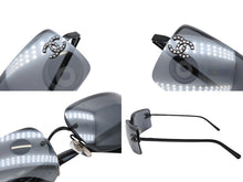 画像をギャラリービューアに読み込む, 極美品 CHANEL シャネル リムレス サングラス ラインストーン ココマーク 4104-B イタリア製 メタル ブラック サイズ62□15 120 中古 4b006424