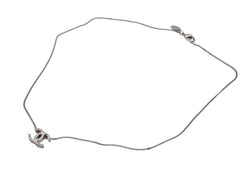 CHANEL Cocomark double-sided rhinestone necklace Weight approx. 3.7g 10A stamp Total length approx. 44cm Silver Metal Good Condition Used 4b006432