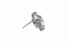 画像をギャラリービューアに読み込む, 極美品 CHANEL シャネル Coco Mark ココマーク ピアス ラインストーン シルバー カラー 01P 刻印 2.3g アクセサリー 中古 4b006442