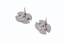 画像をギャラリービューアに読み込む, 極美品 CHANEL シャネル Coco Mark ココマーク ピアス ラインストーン シルバー カラー 01P 刻印 2.3g アクセサリー 中古 4b006442