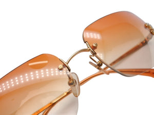 極美品 CHANEL シャネル リムレス サングラス ラインストーン 2000s