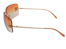 画像をギャラリービューアに読み込む, 極美品 CHANEL シャネル リムレス サングラス ラインストーン 2000s 4017-D メタル ブラウン ゴールド金具 サイズ62□17 120 中古 4b006447
