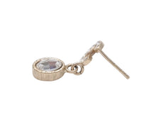 画像をギャラリービューアに読み込む, 極美品 CHANEL シャネル ココマーク ドロップ ピアス ぶら下がり 両耳 09A刻印 フランス製 重量約3.1g メタル ラインストーン シルバー金具 中古 4b006448