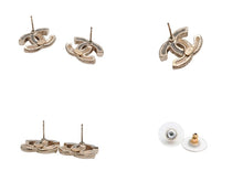 画像をギャラリービューアに読み込む, 極美品 CHANEL シャネル Coco Mark ココマーク A12A刻印 3g ゴールド グレーカラー ピアス 中古 4b006456