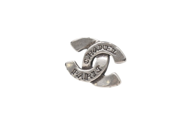 極美品 CHANEL シャネル Coco Mark ココマーク ピアス 99A 刻印 1.7g シルバー カラー アクセサリー 中古 4b006458