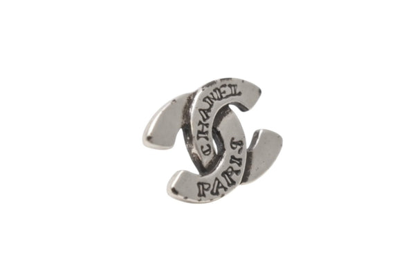 極美品 CHANEL シャネル Coco Mark ココマーク ピアス 99A 刻印 1.7g シルバー カラー アクセサリー 中古 4b006458