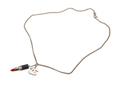 CHANEL Cocomark Lipstick Necklace Weight approx. 6.9g 04A stamp Total length approx. 49cm Gold Metal Good Condition Used 4b006459