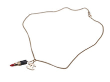 画像をギャラリービューアに読み込む, CHANEL シャネル ココマーク リップスティック ネックレス 重量約6.9g 04A刻印 全長約49cm ゴールド メタル 美品 中古 4b006459