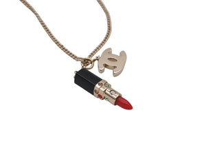 CHANEL Cocomark Lipstick Necklace Weight approx. 6.9g 04A stamp Total length approx. 49cm Gold Metal Good Condition Used 4b006459