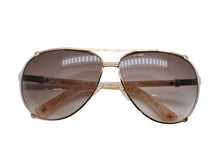 Load image into Gallery viewer, 極美品 Christian Dior クリスチャンディオール CHICAGO2 シカゴ2 ティアドロップ型 イタリア製 サングラス ゴールドカラー 中古 4b006461