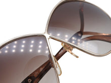 Load image into Gallery viewer, Christian Dior クリスチャンディオール ヴィンテージサングラス CDロゴ ゴールドブラウンカラー バタフライ型 2056 41 中古 4b006462