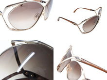 Load image into Gallery viewer, Christian Dior クリスチャンディオール ヴィンテージサングラス CDロゴ ゴールドブラウンカラー バタフライ型 2056 41 中古 4b006462