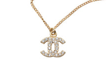 画像をギャラリービューアに読み込む, CHANEL シャネル ココマーク ラインストーン ネックレス 重量約2.9g 05P刻印 全長約48cm ゴールド メタル 美品 中古 4b006464